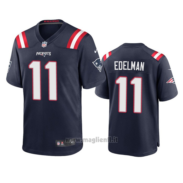 Maglia NFL Game New England Patriots Julian Edelman 2020 Blu